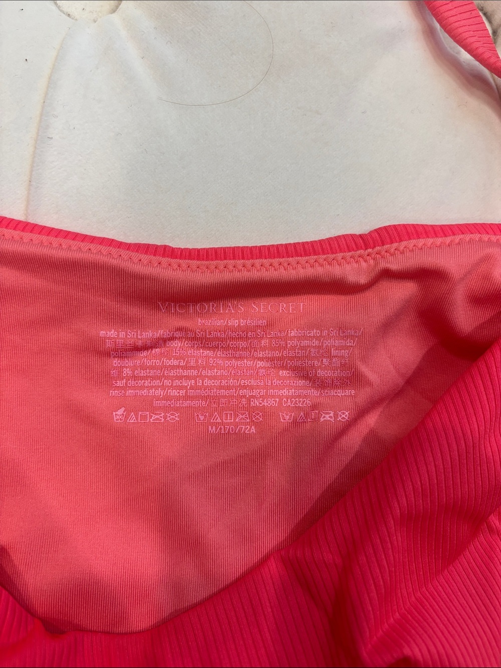 Victoria's Secret Ribbed Hot Pink Underwire Bikini Set - Picture 4 of 4